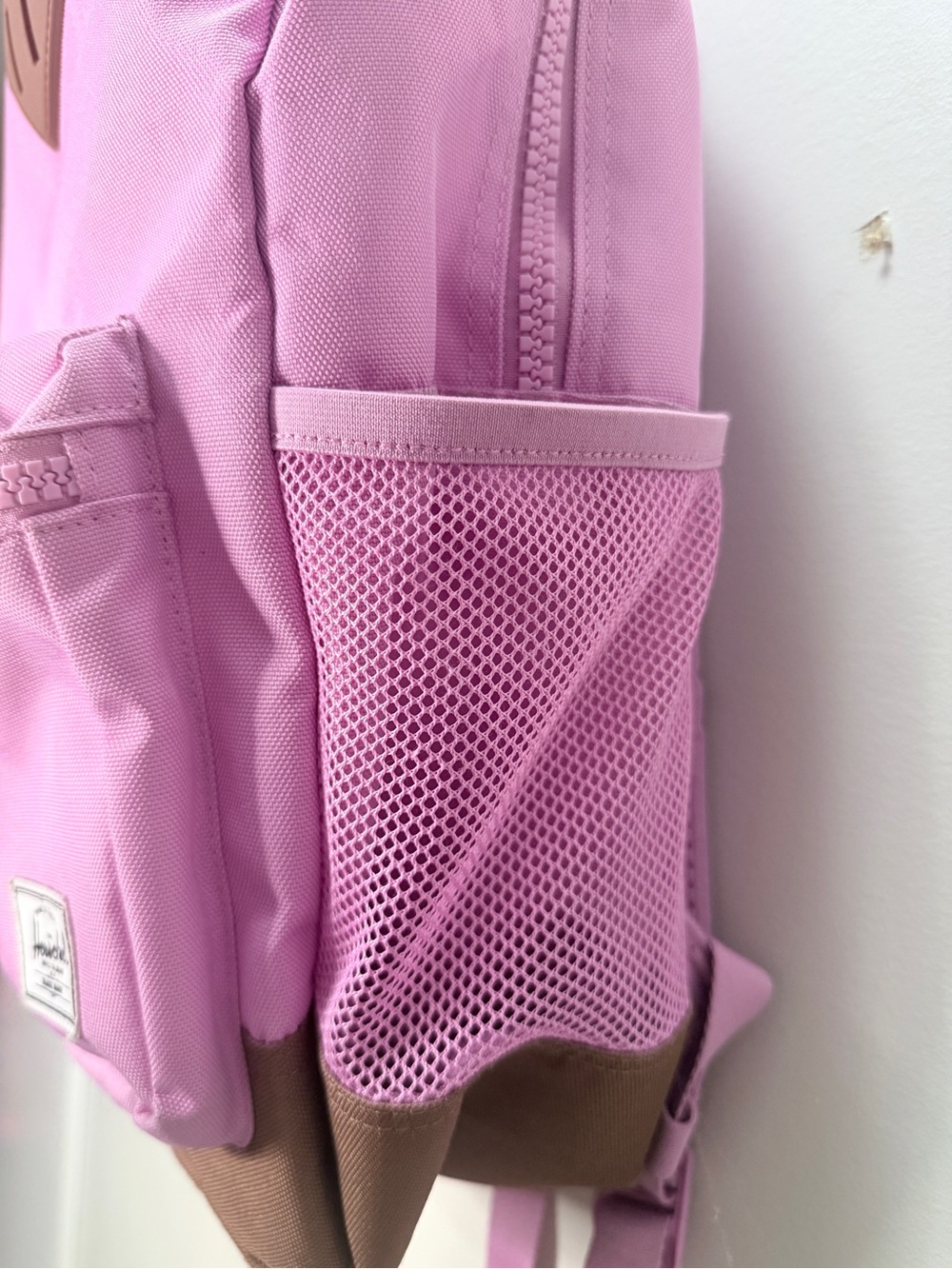 Herschel Pink/Lavander Backpack with Brown Suede Accent - Picture 9 of 12